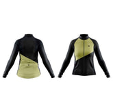 Jersey Ciclismo M/L Mujer GW Half and Half Negro Amarillo